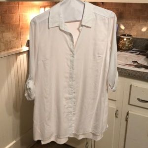 Crown and Ivy white long button down
